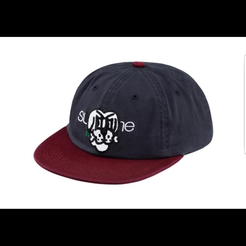 Navy blue supreme bone dog hat